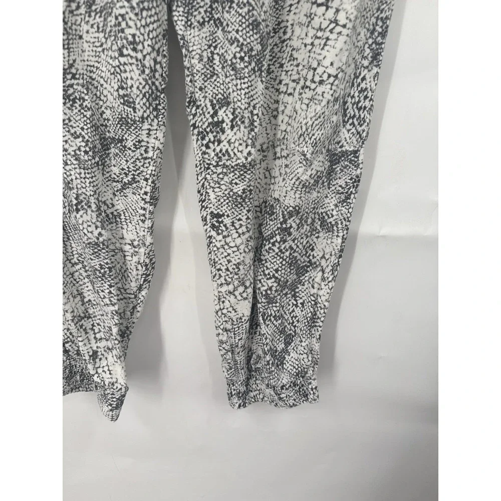 Bella Dahl Reptile Print Lyocell Jogger Pant Women M White Black Retro Bohemian - Picture 8 of 9